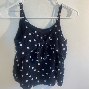 Polkadot navy and white Abercrombie kids tank top in size 11/12